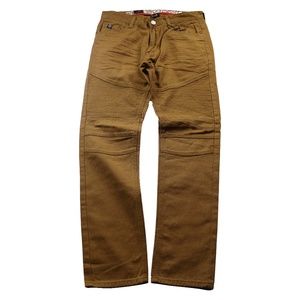 Color Moto Denim Pants - Timber/Brown